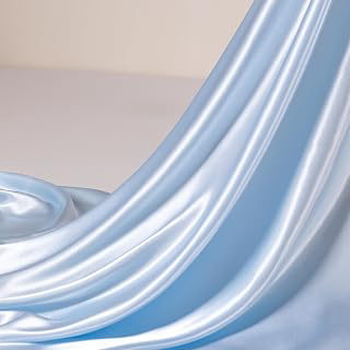 Light Blue Satin Fabric, 2 Yards 55