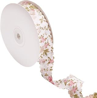 10 Yards Floral Printed Scalloped Ribbon Spring Flower Trim Summer Wavy Edge White Bloom Chiffon Ribbons Grosgrain Print Polyester Fabric Bulk: Print Design and Production Notes