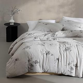 Calvin Klein - Queen Reversible Cotton Duvet Cover Set with Shams: Jacquard Weave and Production Notes
