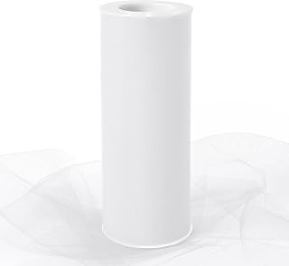 White Tulle Fabric Ribbon 6 Inch by 25 Yards Rolls Fabric Spool Tulle for Gift Wrapping Wedding Decorations Craft Supplies DIY Tutu Skirt Baby: Fabric Sourcing and Quality Notes