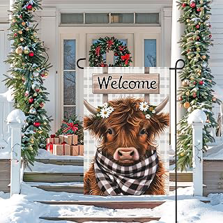 Cattle Garden Flag for Outside, Vertical Double Sided Burlap Welcome Garden Small Yard Flag Home for Decor, Holiday House Seasonal Farmhouse: Fabric Sourcing and Quality Notes
