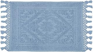 Savi Home Cotton Woven Jacquard Bathroom Rug, Woven Fringe Bathroom Mats, 100% Cotton, Non - Slip Bath Mat, Durable Thick Bath Mat 17