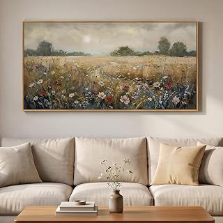 Extra Large Framed Vintage Landscape Wall Art for Living Room, 60x30 Inch: Print Design and Production Notes
