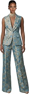Womens Summer Sets 2 Piece Outfits Floral Vest and Pants Set Women: Jacquard Weave and Production Notes