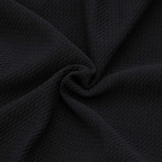 Solid Color Bullet Textured Fabric 4 Way Stretch Spandex Knit Fabric by the Yard for Head Wrap Accessories (Black): Fabric Sourcing and Quality Notes