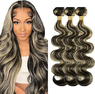 30 32 34 inch 330g 12A P1B27 Highlight Blonde Body Wave Human Hair Bundles: Ombre Dyeing and Production Notes