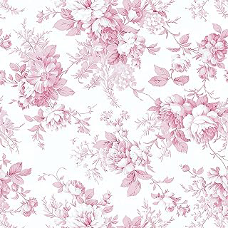 Floral Peel and Stick Wallpaper Pink Flower Paper 17in x 118in: Print Design and Production Notes