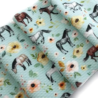 Floral Wild Horses Printed Liverpool Bullet Fabric Textured Knit 4 Way Stretch - 1 Yard: Fabric Sourcing and Quality Notes
