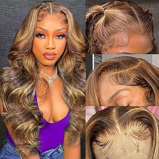 SWEETGIRL 13x6 Lace Front Wigs Human Hair Highlight Ombre Lace Front Wig Human Hair Honey Blonde Colored Hd Lace Frontal Wigs for Women Pre: Ombre Dyeing and Production Notes