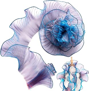 5 Yards Gradient Blue Ruffle Trim, Pleated Ruffle Fabric, Organza Ruffles Lace Fabric, Jellyfish Costume for Sewing, Dress, Costume, Bag, Cake: Fabric Sourcing and Quality Notes