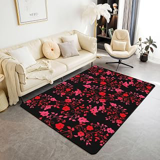 Feelyou Jacquard Area Rug 3x5 Damask Living Room Rugs for Kids Boys Girls Bedroom Retro Hippie Flower Decor Carpet with Non-Slip Backing Vintage: Jacquard Weave and Production Notes