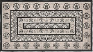 VHC Brands Custom House Black Tan Jacquard Indoor Rug Rect 27x48, Polyester Area Rug, Accent Rug, Floor Decor, Custom House Collection: Jacquard Weave and Production Notes