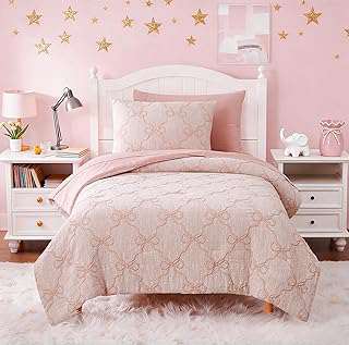Twin Comforter Set with Sheets for Girls-5 Pieces Bow Twin Bedding Sets: Jacquard Weave and Production Notes