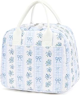 LOVELYWIND Lunch Box for Women, Insulated Lunch Bag, Blue Floral 14-Can(9L): Print Design and Production Notes