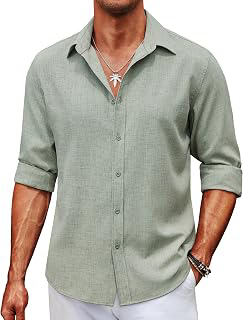 Mens Button Down Shirt Long Sleeve Untucked Shirts Summer Casual Dress Shirts: OEM Production and Sizing Notes