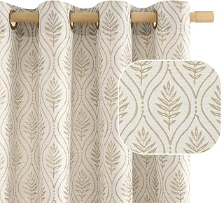 BGment Floral Leaf Curtains for Living Room 84 inch Curtains 2 Panel Set: Print Design and Production Notes