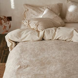 Linen Cotton Duvet Cover King Floral Jacquard Textured: Jacquard Weave and Production Notes