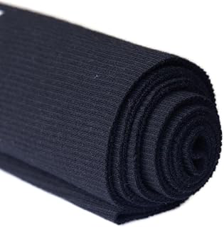 TinaKim Ribbing Fabric for Cuffs Waistband Sewing (Black 68, 43x8in): Fabric Sourcing and Quality Notes