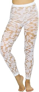 Women's Sheer Floral Lace Full Length Leggings: Print Design and Production Notes
