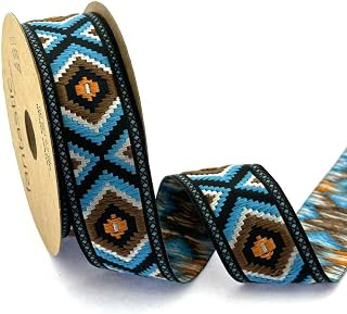 Otantik Jacquard Border Ribbon - 35mm Wide Decorative Trim, 10 Yard Woven Polyester Ribbon for Sewing, Costumes, Accessories & DIY Crafts (V1): Jacquard Weave and Production Notes