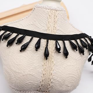 1 Yards Crystal gourd droplets Fringe Beaded Lace Trim Pearl Pendant Tassels Dress Tassel Fringe Lace Trim Decoration Shoes Ornaments Hanging: Fabric Sourcing and Quality Notes