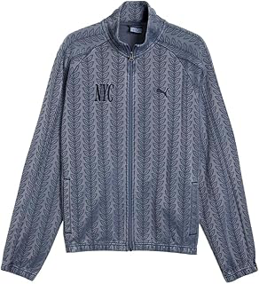Mens Nyc T7 Jacquard Relaxed Athletic Outerwear Casual - Blue: Jacquard Weave and Production Notes