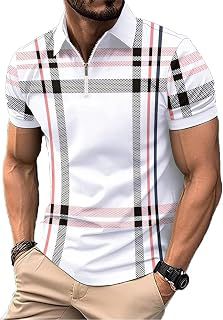 Men's Polo Shirts Short Sleeve Casual Polo T Shirt Color Block Slim Fit Golf Shirts with Pocket: OEM Production and Sizing Notes