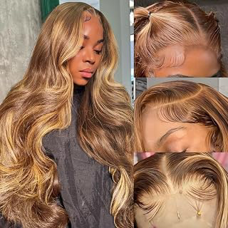 METDIO 13x6 Highlight Ombre 13x6 Body Wave Lace Front Wig Human Hair 20inch: Ombre Dyeing and Production Notes