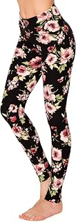 Women's Print Pattern Leggings - Premium Soft Stretch Peach Skin Yoga Pants: Print Design and Production Notes