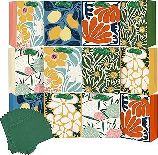 qiqee Clash Flowers Gift Bags with Tissue Paper, Small 2.4