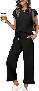 Two Piece Sets for Women Summer Vacation Outfits Cap Sleeve Tops Lounge Matching Sets Clothing Beach Fashion Clothes: OEM Production and Sizing Notes