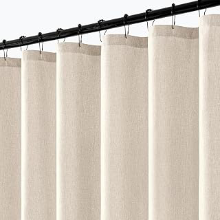 ANRODUO Cream Beige Linen Textured Fabric Shower Curtain Set - W72xL72: Jacquard Weave and Production Notes