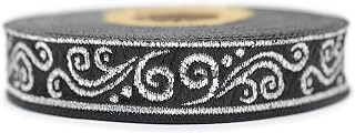 11 Yard Spool 0.62 inches Wide Metallic Black&Silver Jacquard Ribbons Renaissance Embroidered Trim Woven Trim Woven Jacquards Woven Border 16078: Jacquard Weave and Production Notes