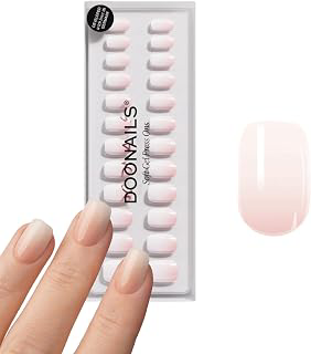 DOONAILS Short Square Press-Ons, Baby Boomer Pink-White Ombre, 30 Nails: Ombre Dyeing and Production Notes