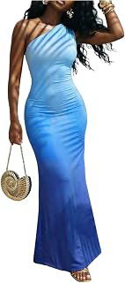 Women's Off The Shoulder Bodycon Maxi Dress: Ombre Dyeing and Production Notes