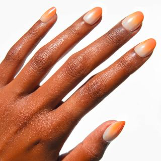 Glamnetic Halloween Press On Nails, Short Oval Glazed, Candy Corn: Ombre Dyeing and Production Notes