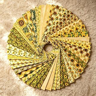40 Pieces Sunflower Fabric,2.56