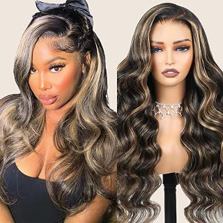 Juvid 13x6 Balayage Highlight FB/27 Colored Human Hair Wig 200% Density 26