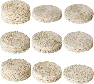 54 Yards Beige Lace Ribbon Vintage Sewing Crochet Ribbon Trimming for DIY Scrapbooking Wedding Crafts Supply (Beige): Fabric Sourcing and Quality Notes