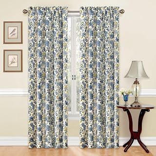 Waverly Navarra Light Filtering Curtain Panel, Procelain, 52