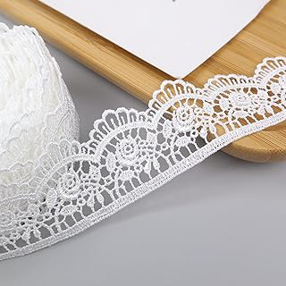 White Venice Lace Trim 7 Yards Scalloped Embroidery Flower Lace Ribbon for Crafts, Dress, Gift Wrapping, Wedding, Home Decoration: Fabric Sourcing and Quality Notes