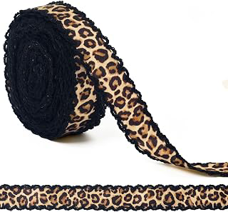 Whaline Leopard Ribbon Trim 10 Yard Brown Cheetah Print Grosgrain Ribbon Jungle Safari Animal Print Woven Ribbed Craft Ribbons for Party Decor: Fabric Sourcing and Quality Notes
