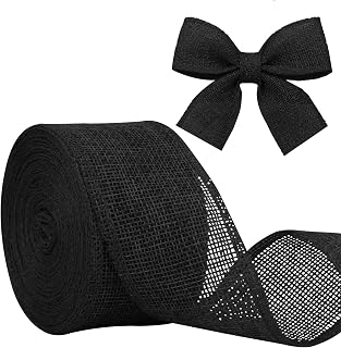 Black Burlap Ribbon 2 inch X 10 Yard Black Linen Wired Ribbon: Fabric Sourcing and Quality Notes