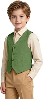 Boys Classic Jacquard Vest for Kids Formal Tuxedo Waistcoat: Jacquard Weave and Production Notes