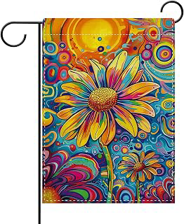 Dyrenson Spring Summer Daisy Flower Decorative Garden Flag, Colorful Floral: Fabric Sourcing and Quality Notes