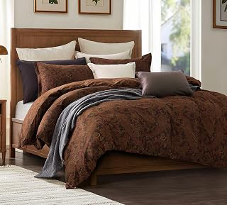 Eikei Classical Paisley Duvet Cover 3pc Set Bohemian Bedding Boteh Damask Medallion 400TC Egyptian Cotton Sateen Luxury European Traditional: Jacquard Weave and Production Notes