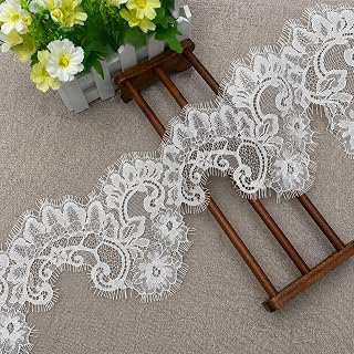 Premium Eyelash Lace Trim by The Yard, Soft Floral Embroidered Lace Ribbon for DIY Sewing Crafts, Wedding Dress, Bridal Veil, Lingerie, Doll: Fabric Sourcing and Quality Notes