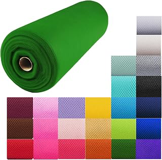 54 Inch by 40 Yards (120 ft) Emerald Green Fabric Tulle Roll, Fabric Tulle Bolt for DIY Tutu Skirt, Wedding and Decoration (Emerald Green): Ombre Dyeing and Production Notes