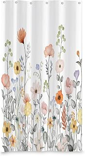 Yeele 36x72 Inch Vivid Watercolor Floral Rustic Shower Curtain for Bathroom: Jacquard Weave and Production Notes