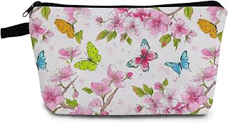 Pink Floral Butterfly Print Small Cosmetic Bag: Print Design and Production Notes